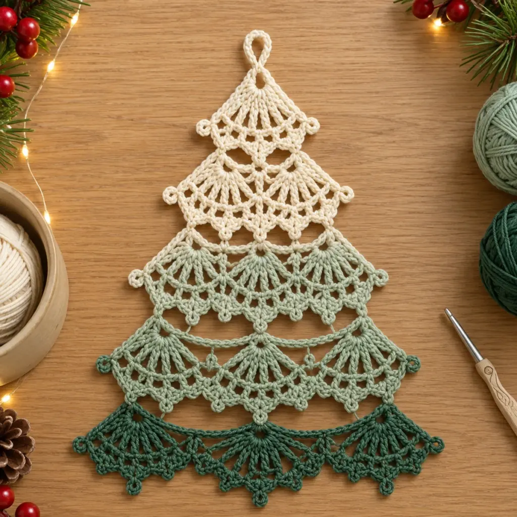 Ombre Lace Crochet Christmas Tree Ornament: A Cozy DIY Delight article image 4