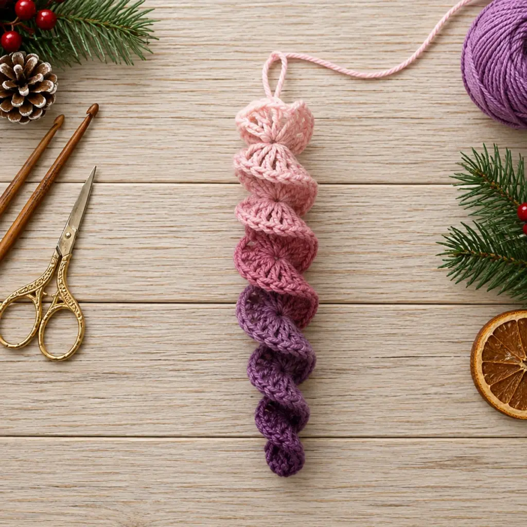 Ombré Spiral Crochet Christmas Ornament: A Cozy Design Adventure article image 4