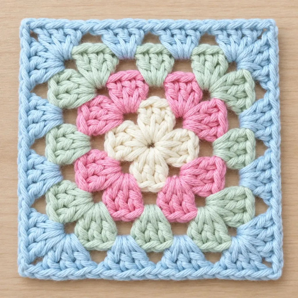 Pastel Bloom Flower Granny Square: Create Your Cozy Decor article image 4