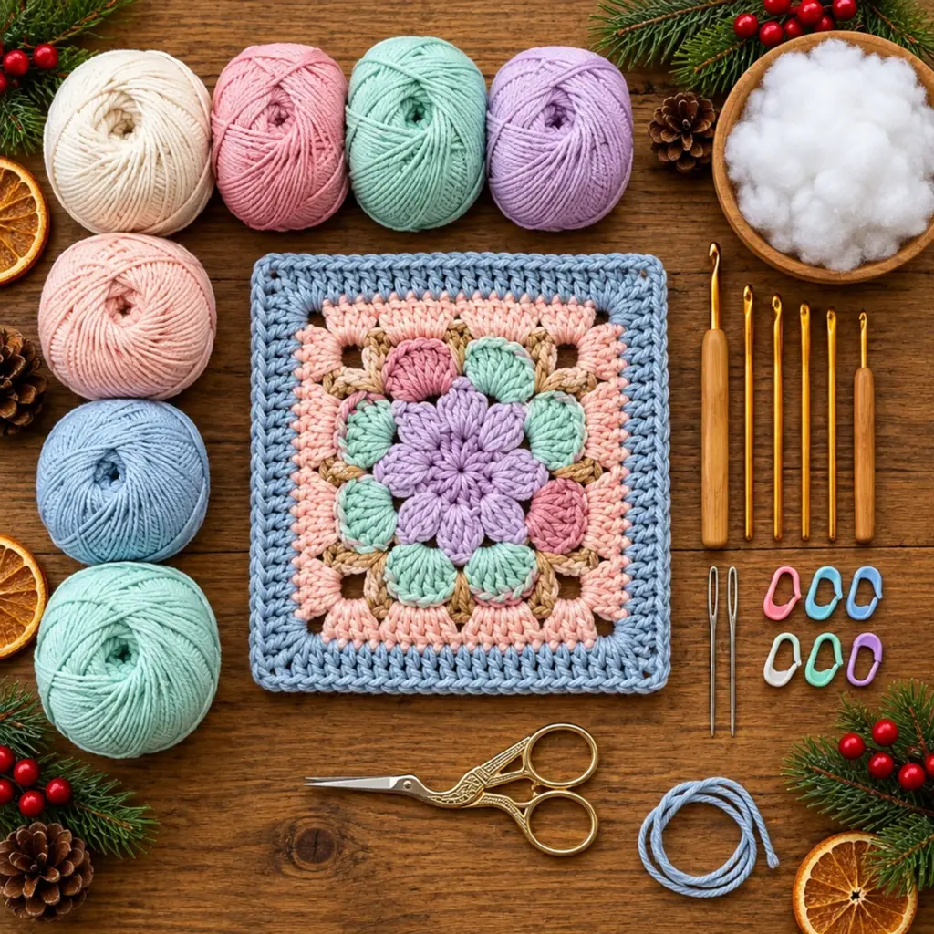 Pastel Lavender Bloom Floral Granny Square: A Cozy DIY Delight article image 2