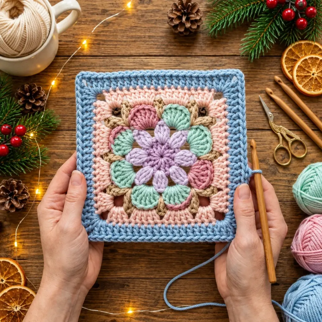 Pastel Lavender Bloom Floral Granny Square: A Cozy DIY Delight article image 4