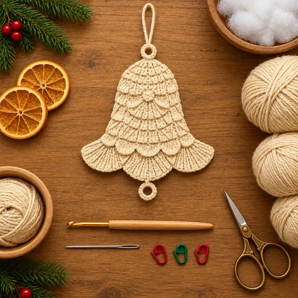 Materials and tools for this crochet project