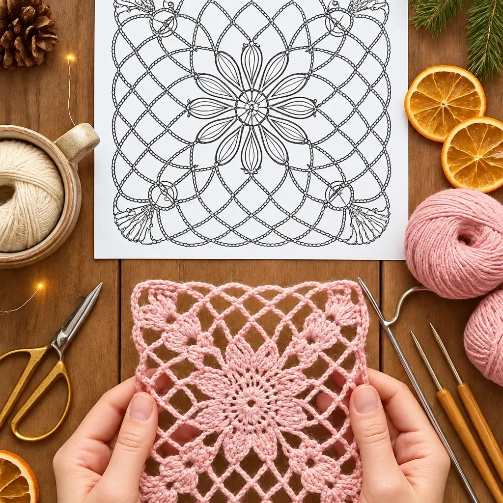 Materials and tools for this crochet project