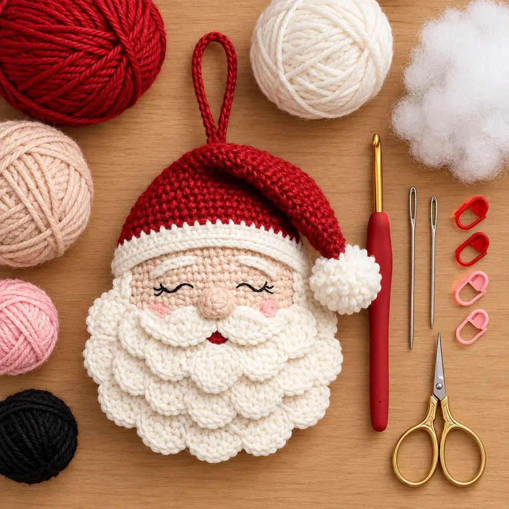 Materials and tools for this crochet project