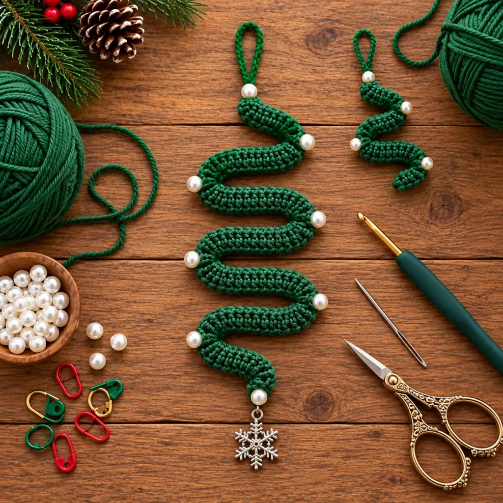 Charming Crochet Corkscrew Christmas Ornament Tutorial article image 2