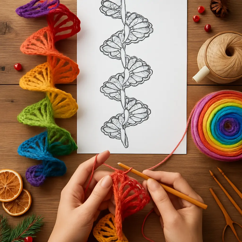 Rainbow Spiral Crochet Wind Spinner