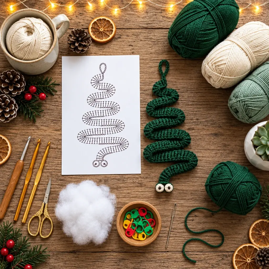 Spiral Crochet Christmas Tree Hanging Ornaments: Cozy & Cute! article image 2