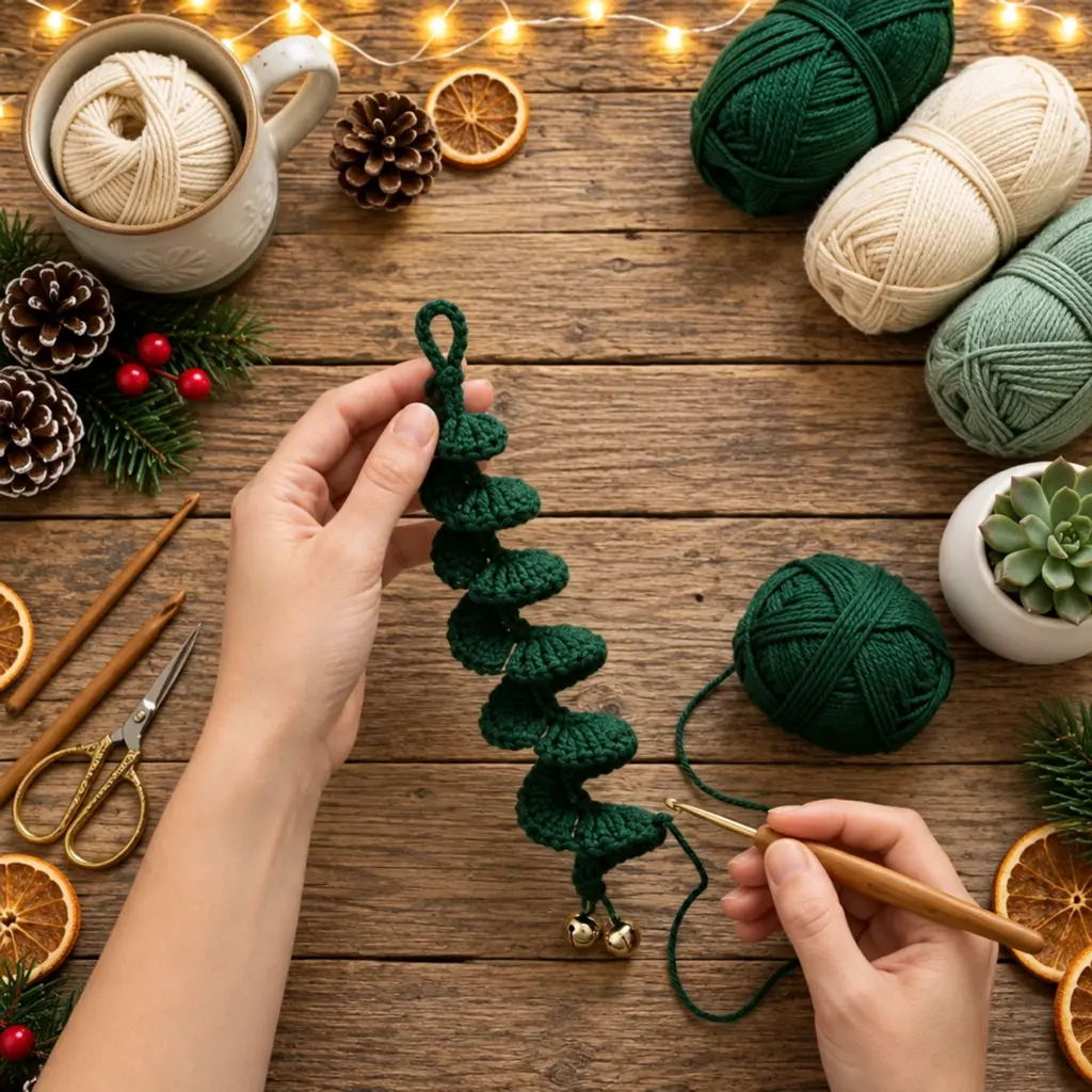 Spiral Crochet Christmas Tree Hanging Ornaments: Cozy & Cute! article image 4