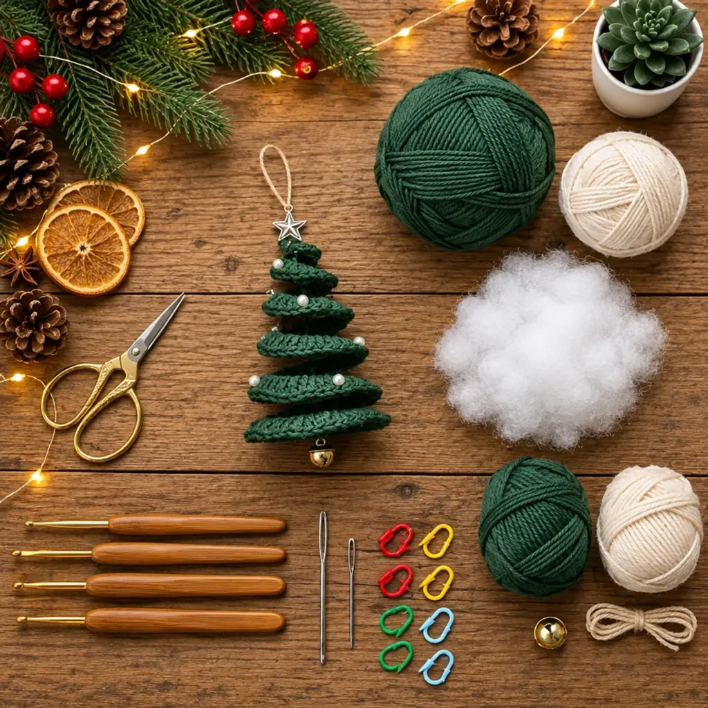 Spiral Crochet Christmas Tree Ornament: A Cozy Holiday Delight article image 2