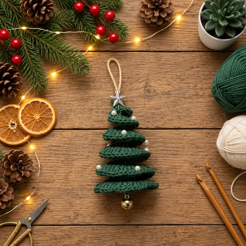 Spiral Crochet Christmas Tree Ornament: A Cozy Holiday Delight article image 4