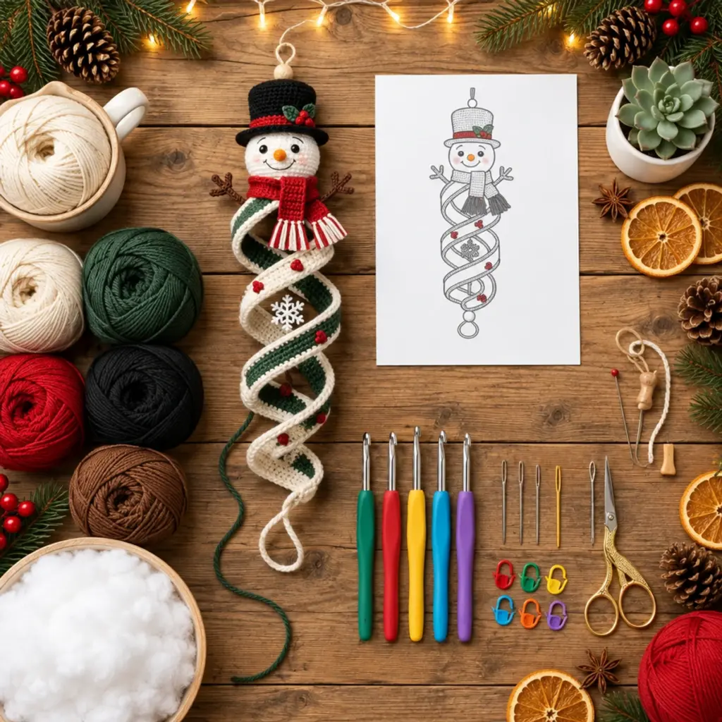 Cozy Spiral Snowman Christmas Hanging for Festive Cheer! article image 2