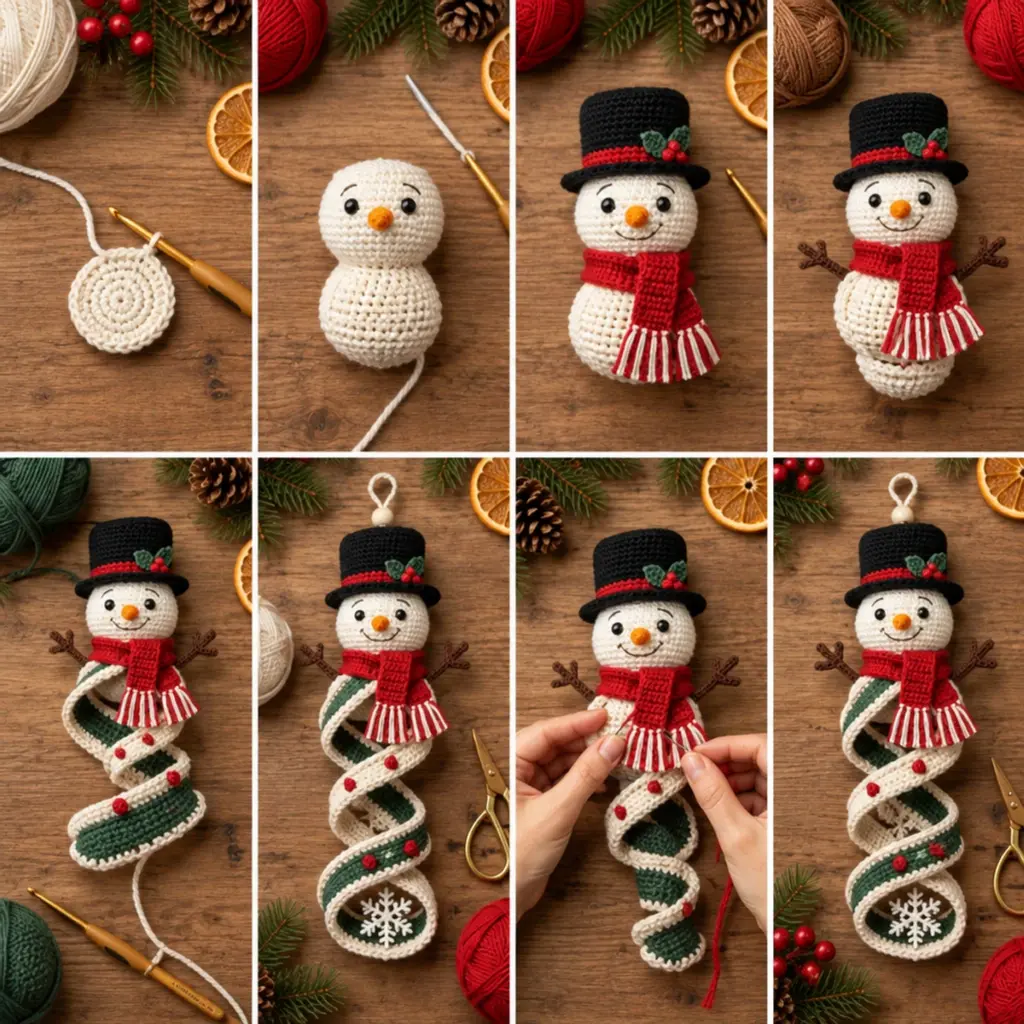 Cozy Spiral Snowman Christmas Hanging for Festive Cheer! article image 3