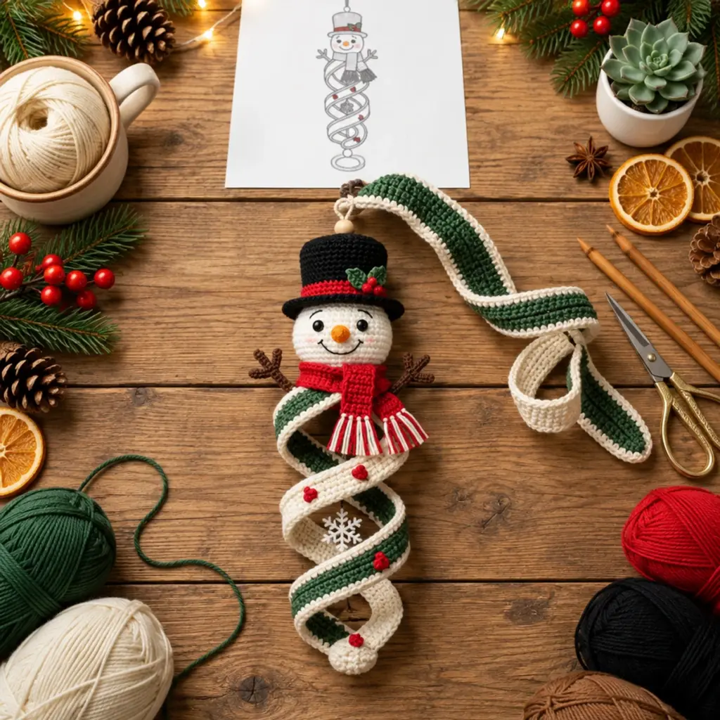 Cozy Spiral Snowman Christmas Hanging for Festive Cheer! article image 4