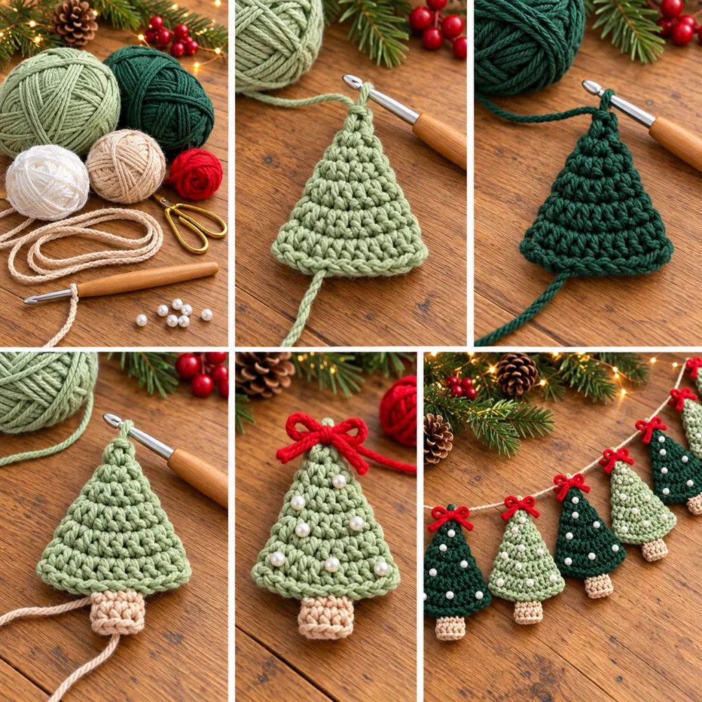 Cozy Mini Crochet Christmas Tree Garland – Cute Décor Idea! article image 3