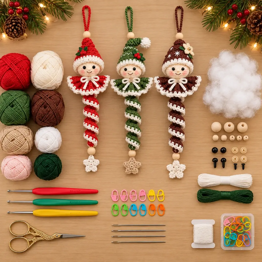 Craft Cozy Three Little Christmas Elves Crochet Ornaments article image 2