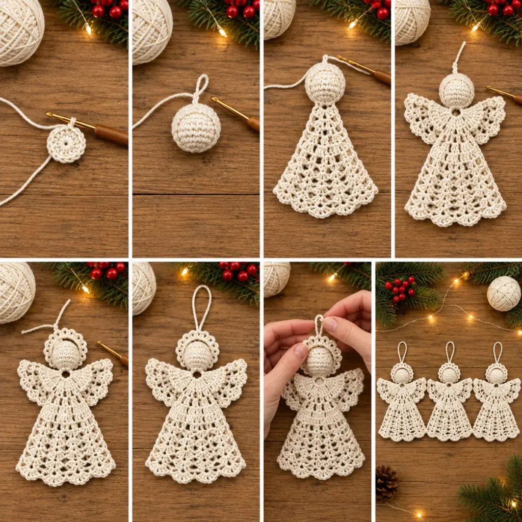 Create a Vintage Lace Christmas Angel Crochet Ornament Today! article image 3
