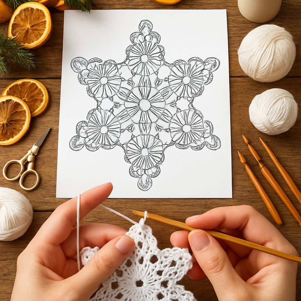 Cozy Winter Snowflake Crochet Ornament: A Quick Crafting Delight
